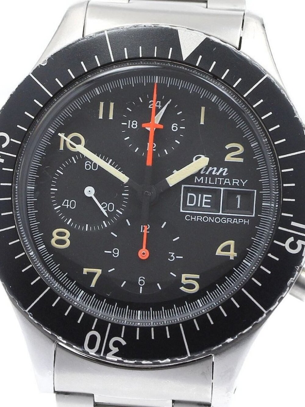 Sinn military pilot 156.B Chronograph day date black Dial Automatic Men's